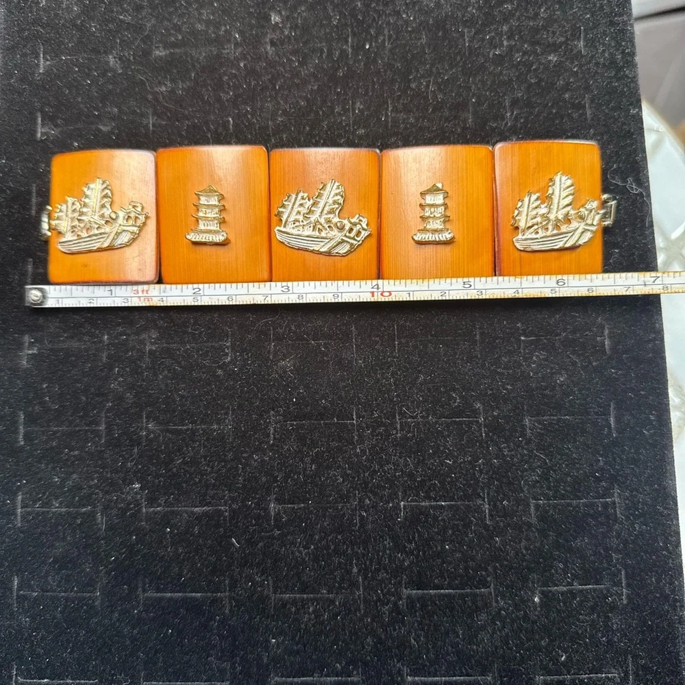 Source Unknown Polynesian Gold and Brown‎ Bracelet